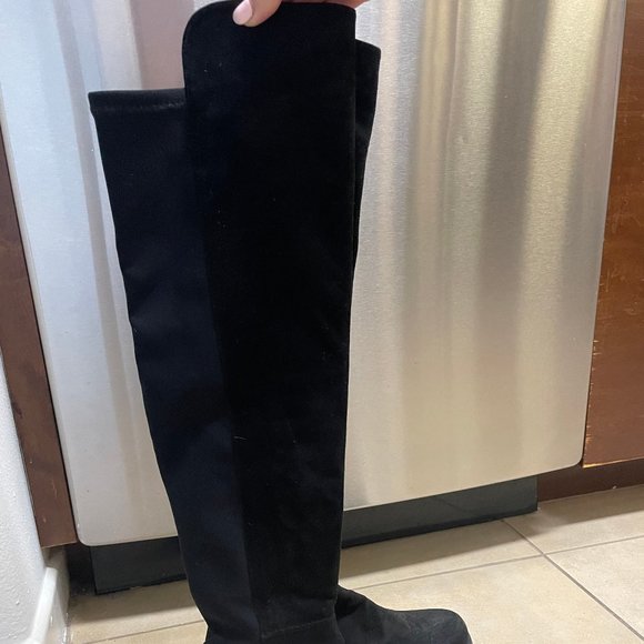 Stuart Weitzman 5050 Black Over the Knee Boots - Picture 3 of 13